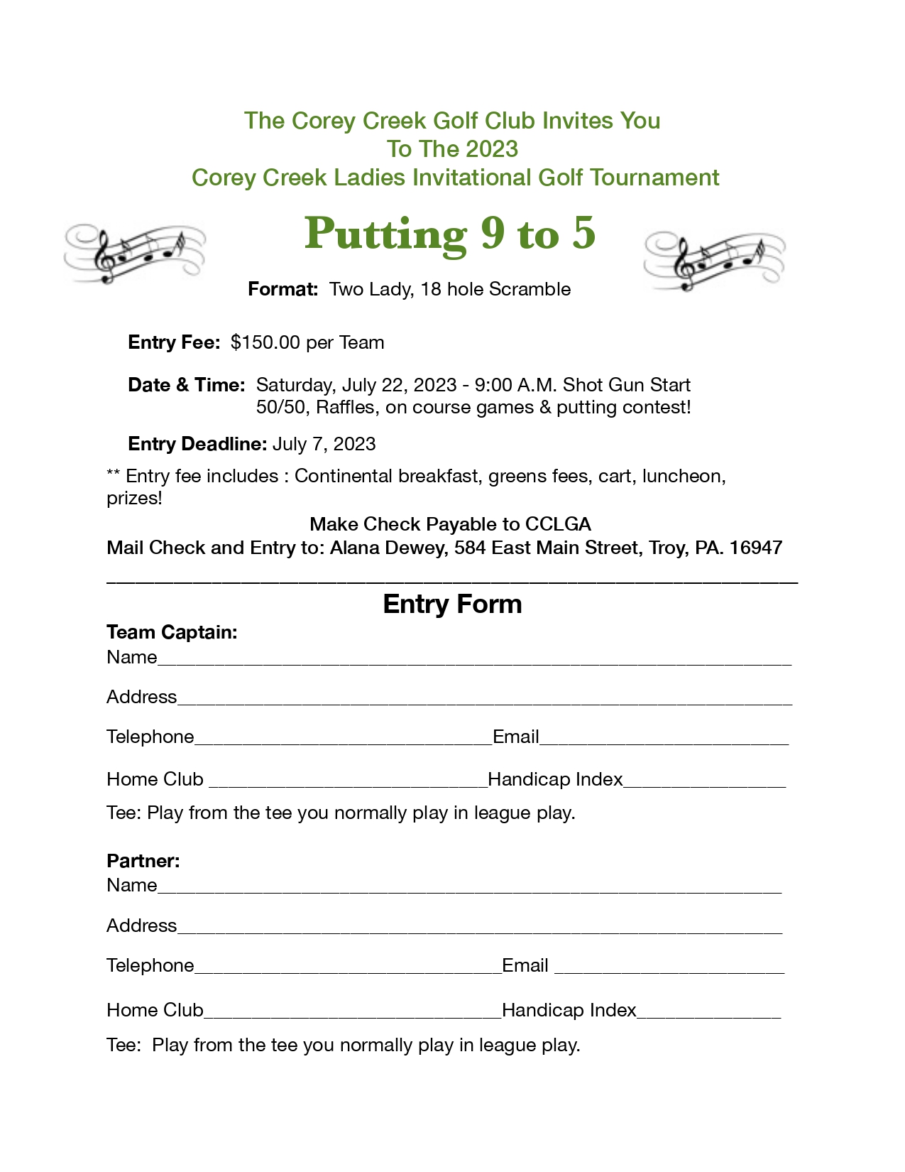 Ladies Invitational Corey Creek Golf Club Ladies Invitational Corey Creek Golf Club
